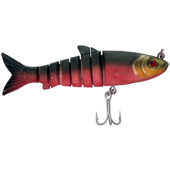 4.5 Inch Zerek Live Mullet Soft Body Jointed Swimbait Lure - Red Devil