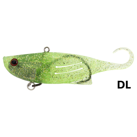 95mm Zerek Weedless Fish Trap Soft Vibe Fishing Lure - Dry Lime