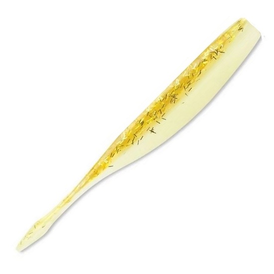 7 Pack of 4 Inch Storm 360 GT Manta Tail Soft Plastic Lures - Gold Glow