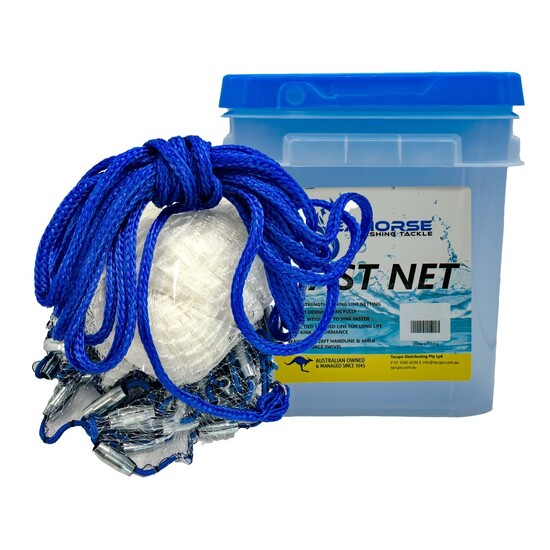 Seahorse Bottom Pocket 7ft Mono Cast Net with 3/4 Inch Mesh & Economical Weights