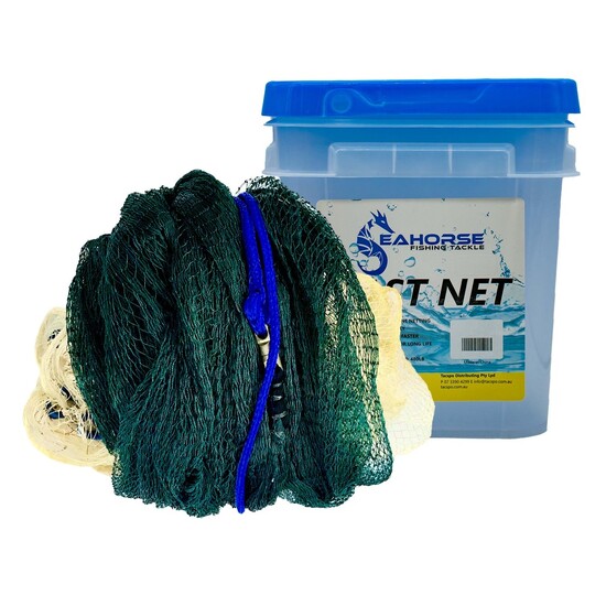Seahorse Lead Weighted 10ft Mono Drawstring Cast Net with 3/4 Inch Mesh