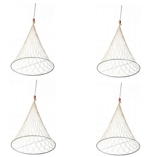 4 x Seahorse 12 Ply Heavy Duty Crab Dillies - Witches Hats -Crab Traps/Crab Pots