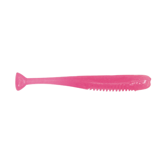 5 Pack of 3.5 Inch Zman Drop Kickerz Soft Plastic Lures - PINK GLOW