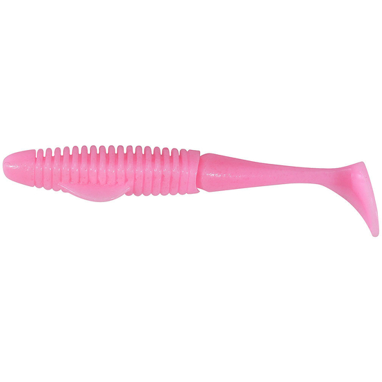 6 Pack of 3.5in Duo Realis BooStar Wake Soft Plastic Swimbaits - Solid Pink UV