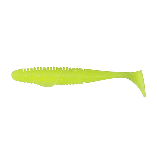 6 Pack of 3.5 Inch Duo Realis BooStar Wake Soft Plastic Swimbait Lures-Solid Yellow UV