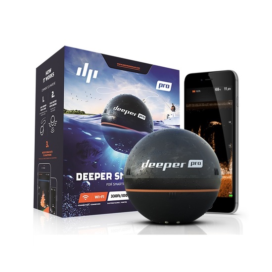 Deeper Smart Sonar Pro Castable Fishfinder with Wi-Fi - Connects to Smart Phones