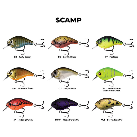 13 Fishing Size 1.5 Scamp 60mm Squarebill Crankbait Hardbody Lure