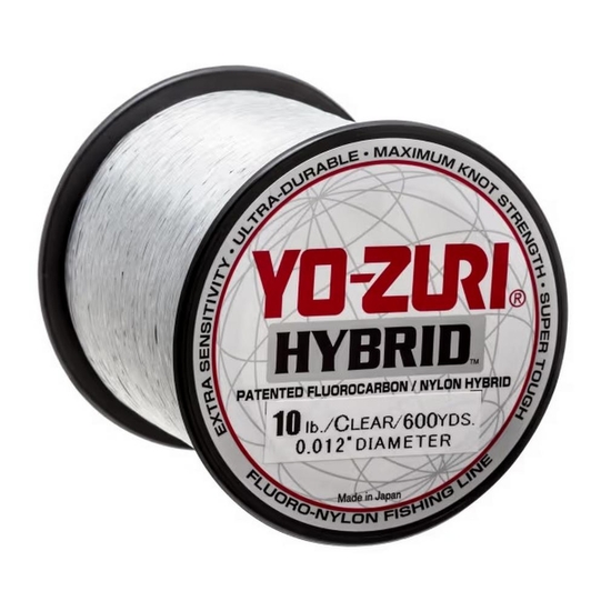 600yd Spool of Yo-Zuri Clear Hybrid Fishing Line - Fluorocarbon/Nylon Hybrid