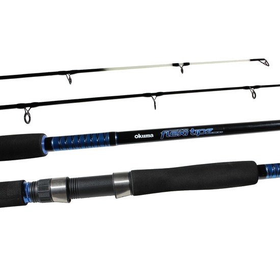6'6 Okuma Flexi-Tipz 6-10kg Boat Rod - 2 Pce Spin Rod with Solid Glass Tip