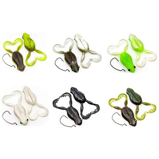 3 Pack of 65mm Chasebaits Flexi Frog Soft Bait Fishing Lures