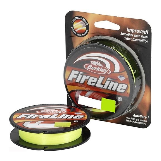 Berkley Fireline Fishing Braid -125 Yds - 4,6,8,10,14,20 or 30lb-Flame Green