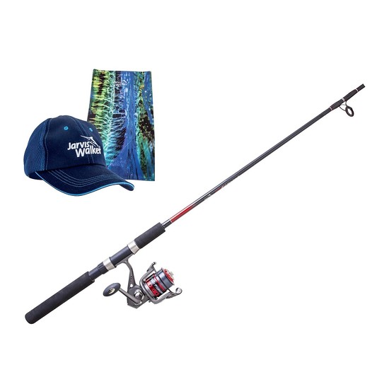 Jarvis Walker Fishunter Fishing Rod and Reel Combo with Bonus Cap and Head Scarf
