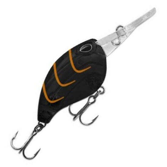 38mm Gomoku Crank Floating Hard Body Fishing Lure - Black Tiger Prawn