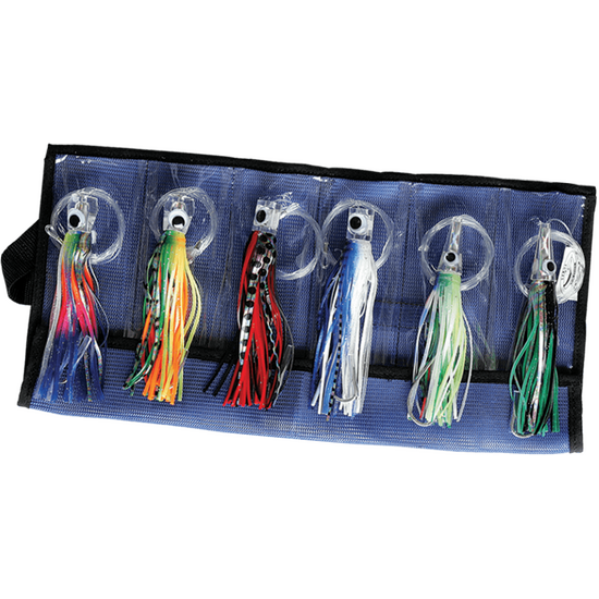 Williamson Gamefish Kit - 6 x Assorted Rigged Trolling Lures in Mesh Lure Wrap