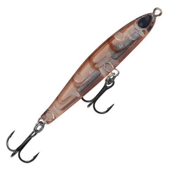 45mm Storm Gomoku Flutter Slim Hard Body Fishing Lure - Brown Tiger Prawn