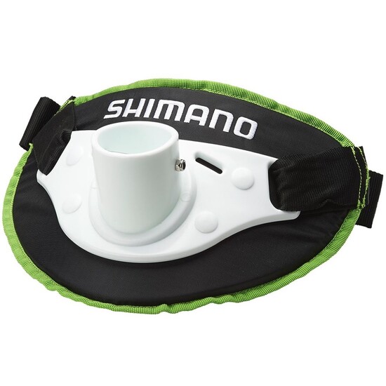 Shimano Adjustable Padded Fighting Belt with Stainless Gimbal Pin - Rod Bucket