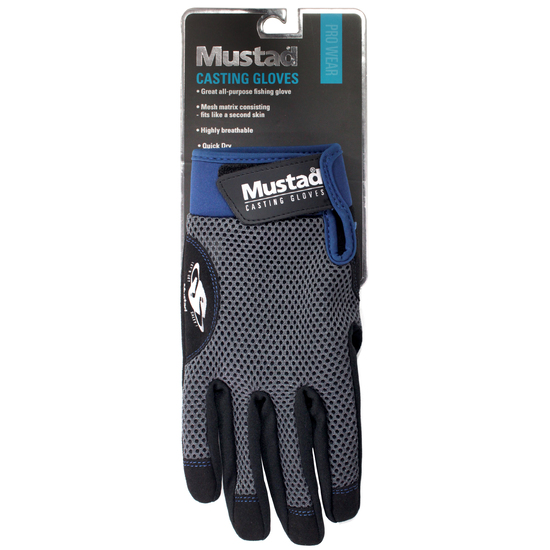 1 Pair of Mustad Casting Gloves - General Purpose Fishing Gloves