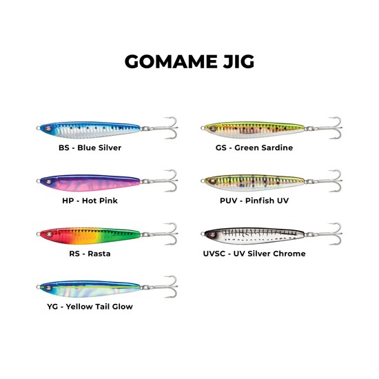 50gm Williamson Gomame Jig - 95mm Metal Fishing Lure