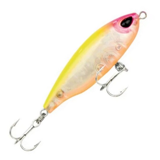 45mm Storm Gomoku Pencil Topwater Hard Body Lure - Clear/Pink Head/Chartreuse