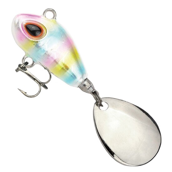 5cm/10gm Storm Gomoku Spin Vibration Lure with Flashing Tail Blade-Hologram Candy