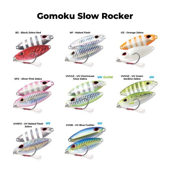 40gm Storm Gomoku Slow Rocker Jig - Compact Slow Pitch Jig Lure