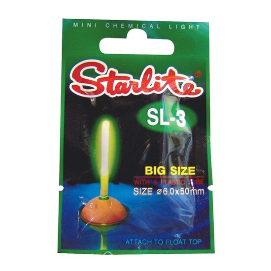 50mm Starlite Chemical Fishing Light with Tube - SL-3 Fluoro Glow Stick Light