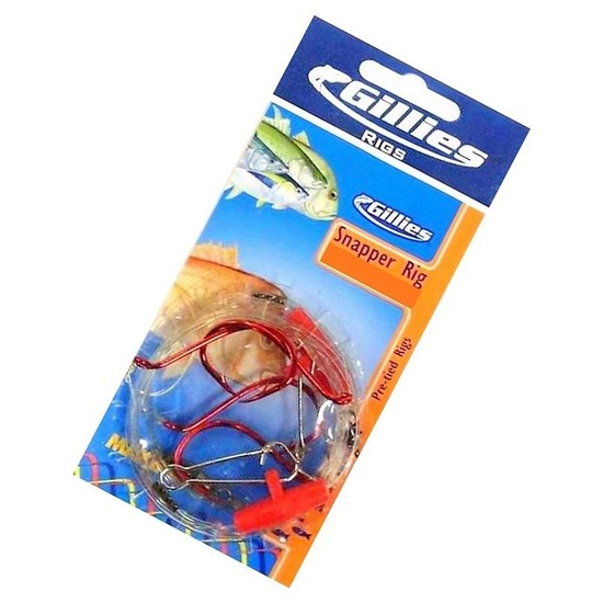 Gillies Pre-Tied Snapper Rigs with Sliding Stinger Hook & Running Sinker Clip