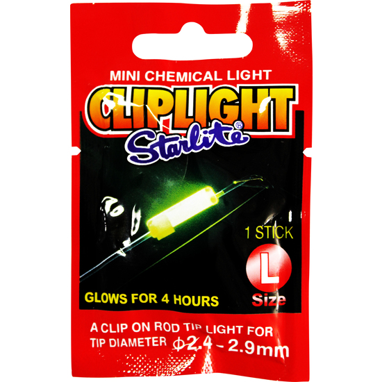 Large Size Starlite Chemical Cliplight-Clip on Fishing Rod Tip Light-Glow Stick