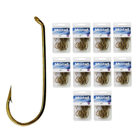 10 Boxes of Mustad Bronze 540 French Viking Fishing Hooks