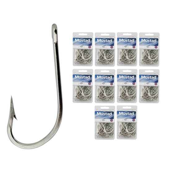 100 x Mustad 7766D Duratin Tarpon Fishing Hooks