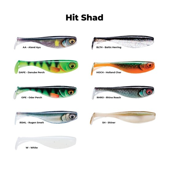 5 Pack of 3 Inch Storm Hit Shad Soft Plastic Fishing Lures