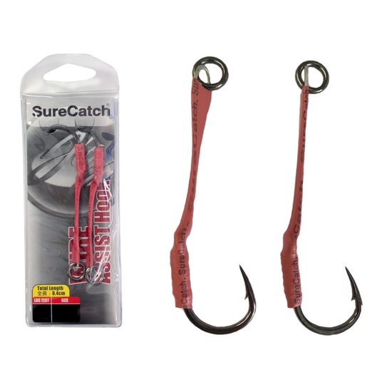 Surecatch Wire Assist Hooks with Solid Rings - Chemically Sharpened Hooks