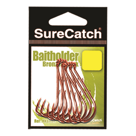 1 Packet of Surecatch Bronze Baitholder Fishing Hooks