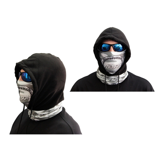 Wilson Grey Camo Hooded Head Scarf - UPF 15+ Sun Protection