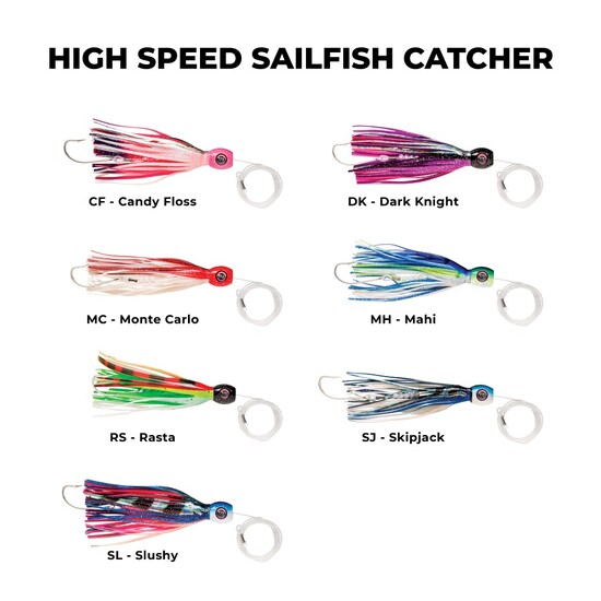 115mm Williamson Rigged High Speed Sailfish Catcher Skirted Lure