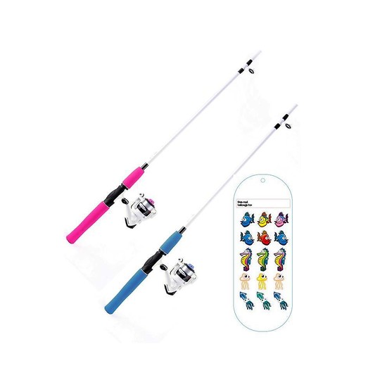 Shakespeare 6 Ft Hot Rod Kids Fishing Rod and Reel Combo With Sticker Pack