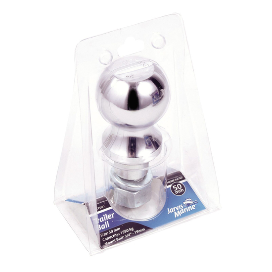 Jarvis Walker Marine 50mm Trailer Ball - Chrome Plated Tow Ball