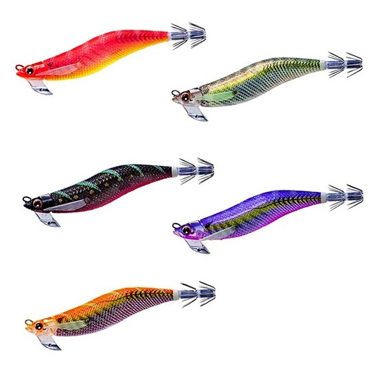 90mm Duel EZ-Q Mag Cast Squid Jig Lure - Size 3.0 Cloth Wrap Egi Lure