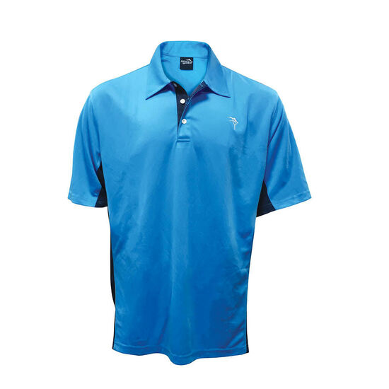 Small Jarvis Walker Sky Blue Polo Shirt-Breathable Fabric Fishing Shirt with Collar
