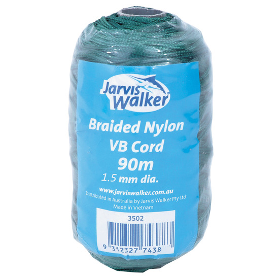 Jarvis Walker 1.5mm Braided Nylon VB Cord - 90 Metres