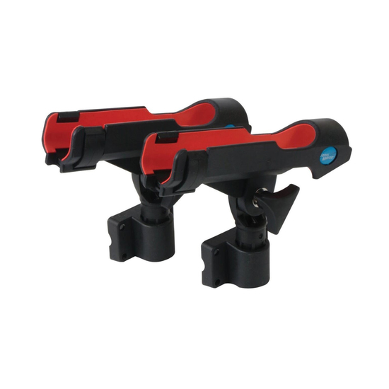 2 x Jarvis Walker Adjustable Fishing Rod Holders with Side and Rail Mounts