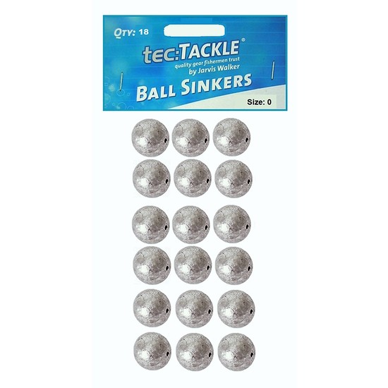 18 x Jarvis Walker 0 Ball Sinkers - Pre Packed 0 Ball Fishing Sinkers