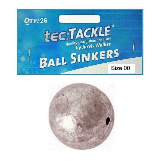 26 x Jarvis Walker 00 Ball Sinkers - Pre Packed 00 Ball Fishing Sinkers