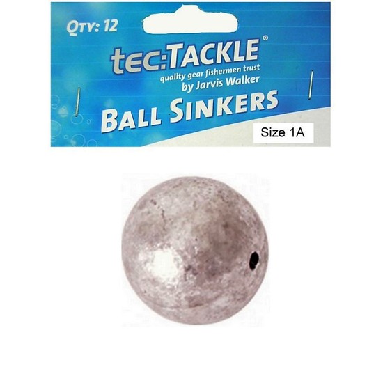 12 x Jarvis Walker 1A Ball Sinkers - Pre Packed 1A Ball Fishing Sinkers
