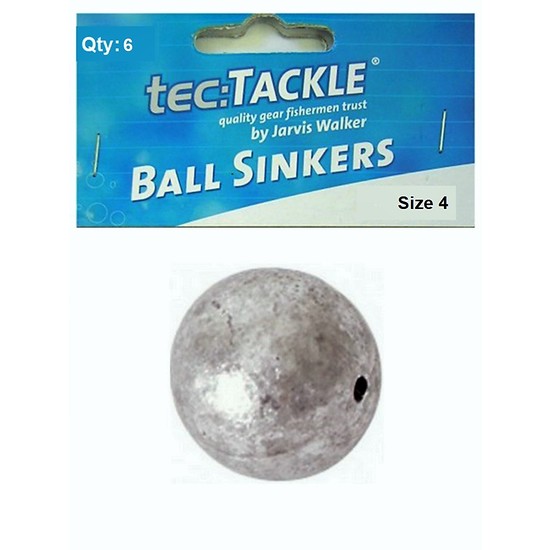 6 x Jarvis Walker 4 Ball Sinkers - Pre Packed 4 Ball Fishing Sinkers