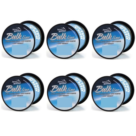 6 Spools of Jarvis Walker Green Mono Fishing Line Terminal Tackle