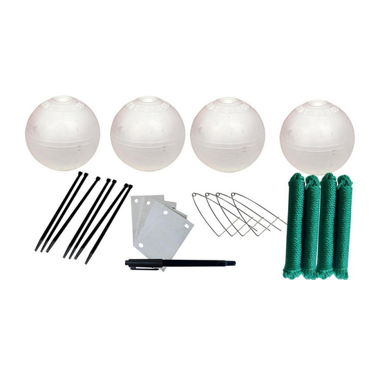 Crab Pot Accessories Kit-4 x 150mm Poly Floats,4 Clips,4 Id Tags,4 Ropes,1 Pen