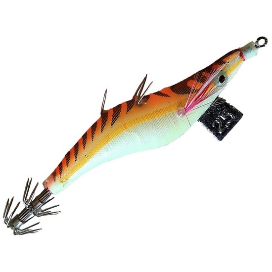 Jarvis Walker 2.5 Inch Orange Razorback Squid Jig with Lumo Belly