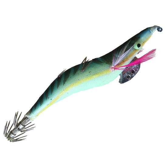 Jarvis Walker 3.5 Inch Blue Razorback Squid Jig with Lumo Belly
