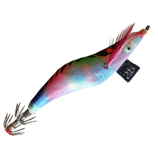 Jarvis Walker Size 2.5 Multi-Coloured Pearl Belly Squid Jig
